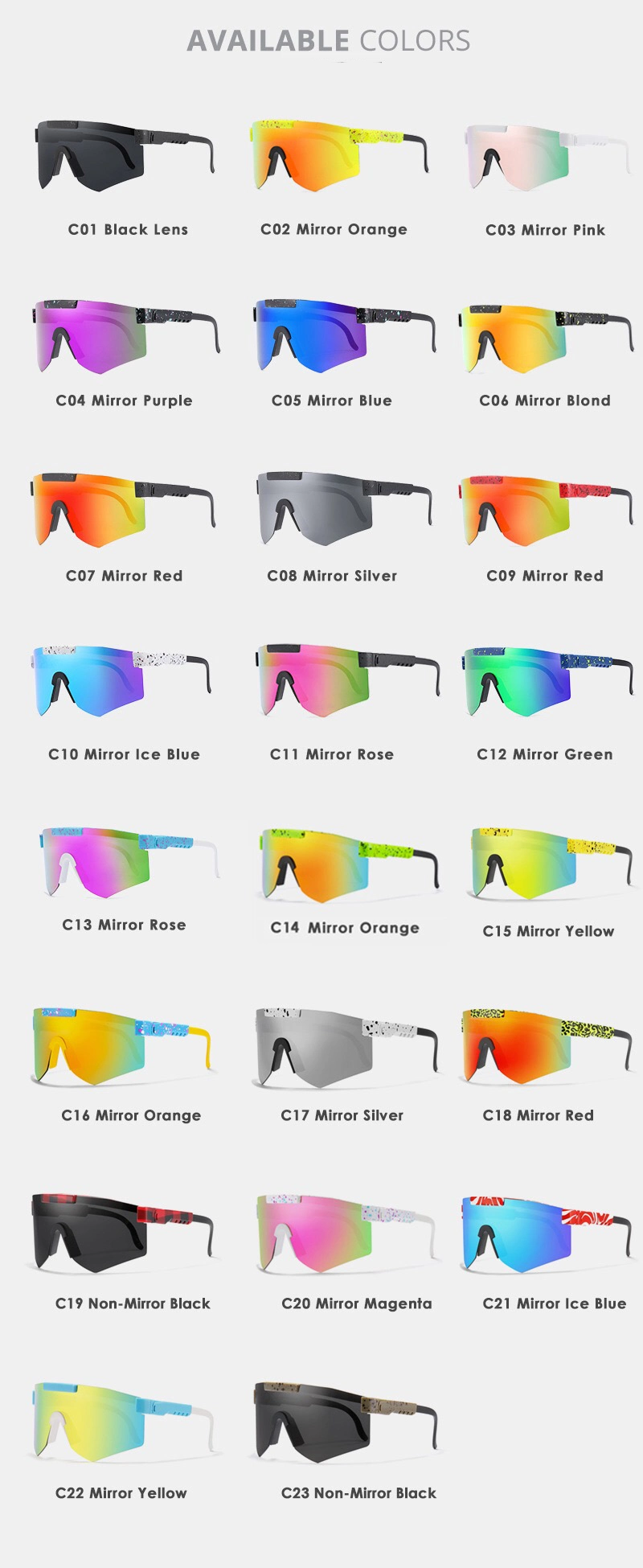 2022 Fashion Design Outdoor Sports Polarized Sunglasses for Men Women