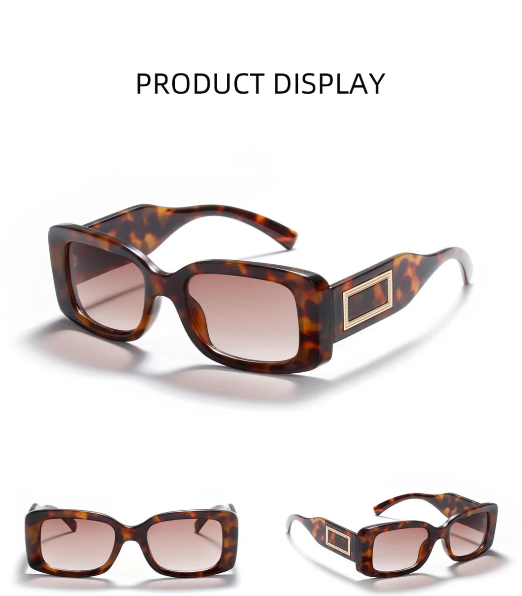 Fashion Unique Square Rivet Retro Small Trendy Sunglasses for Women and Men&prime;s